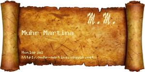 Muhr Martina névjegykártya